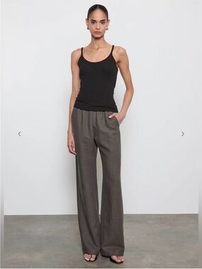 NWT Enza Costa Twill Everywhere Pant Elastic Trousers Pants Iron 1 Small